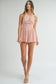 Cut Out Halter Romper - Light Pink